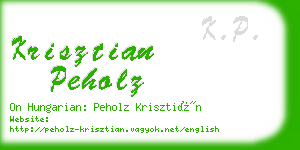 krisztian peholz business card